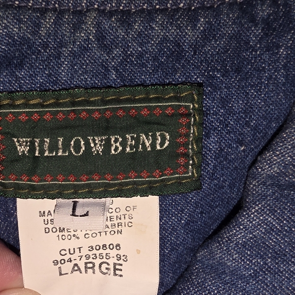 VTG Willowbend Denim Chore Field Coat Utility Jacket Womens L barn‎ jacket farm - Picture 7 of 9